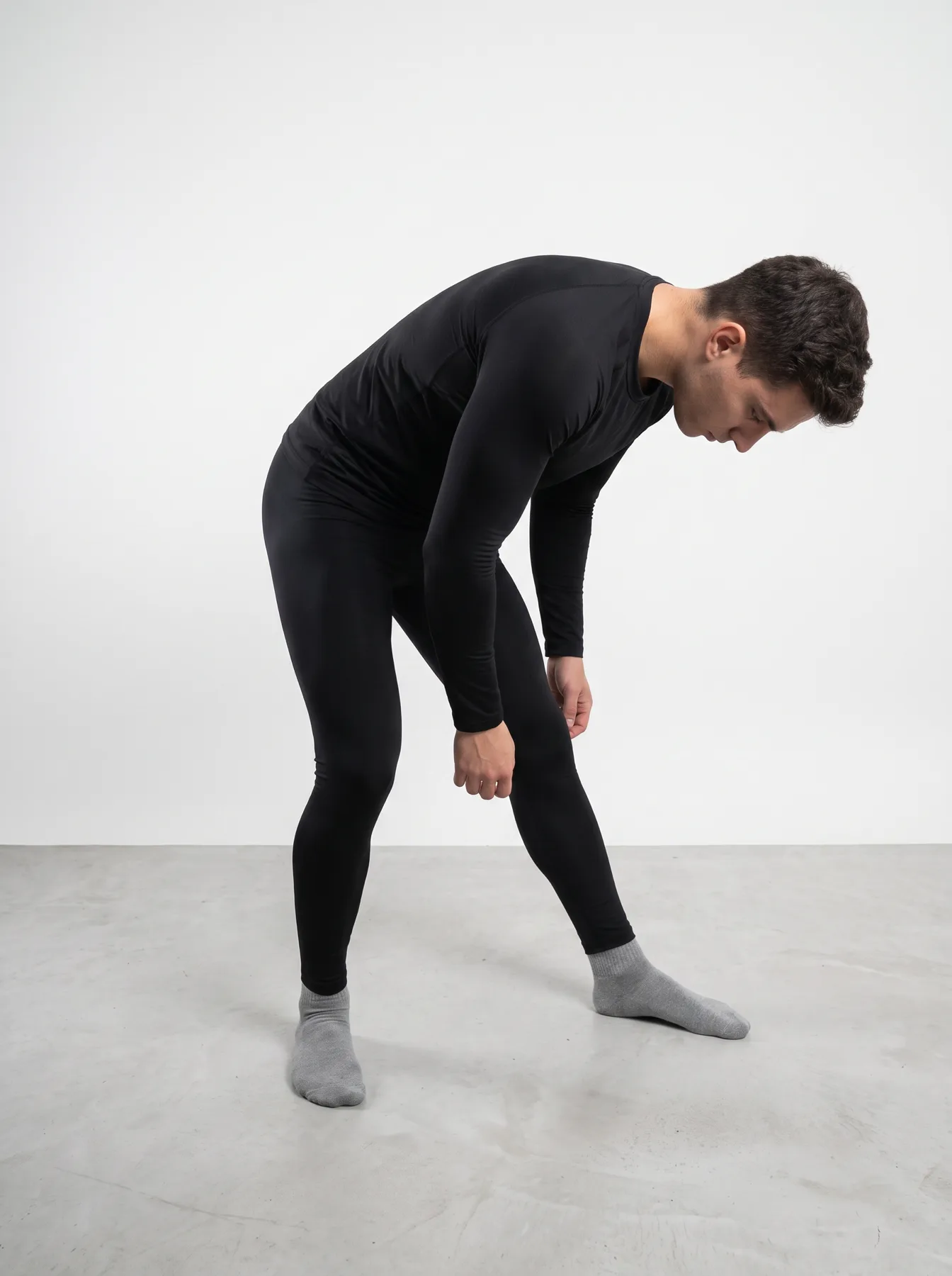 Basalt Grey worn with black training clothes